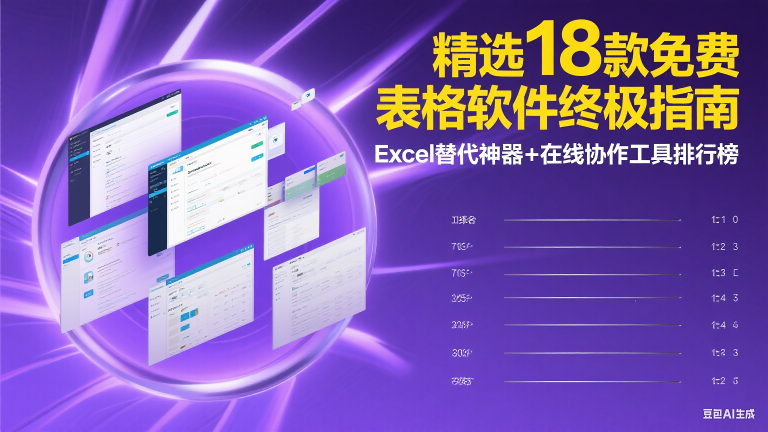 最新精选18款免费表格软件终极指南：Excel替代神器+在线协作工具排行榜（五）第1张-价值007